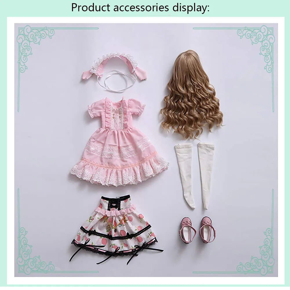 1/4 BJD Doll 15 Inch 19 Ball Jointed SD Dolls Fashion Dolls Action Figure   Makeup   Wig   Clothes, Children's Creative Toys Girls Surprise Gift
