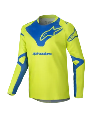ALPINESTARS 2025 YOUTH RACER VEIL JERSEY - FLURO-YELLOW/BLUE