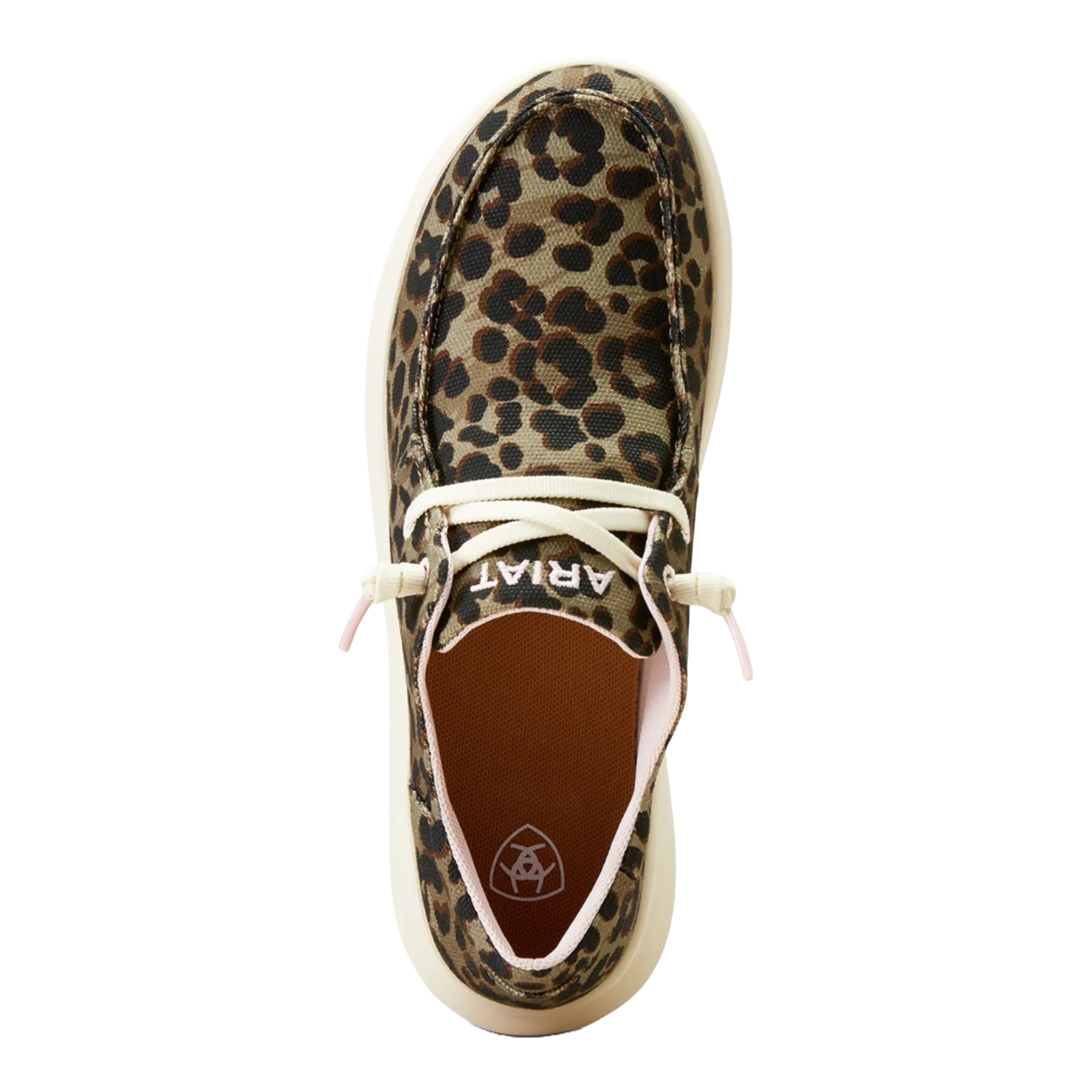 Ariat Ladies Leopard Print Olive Green Slip On Shoes 10047018