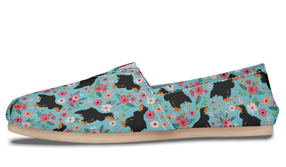 Cocker Spaniel Flower Casual Shoes