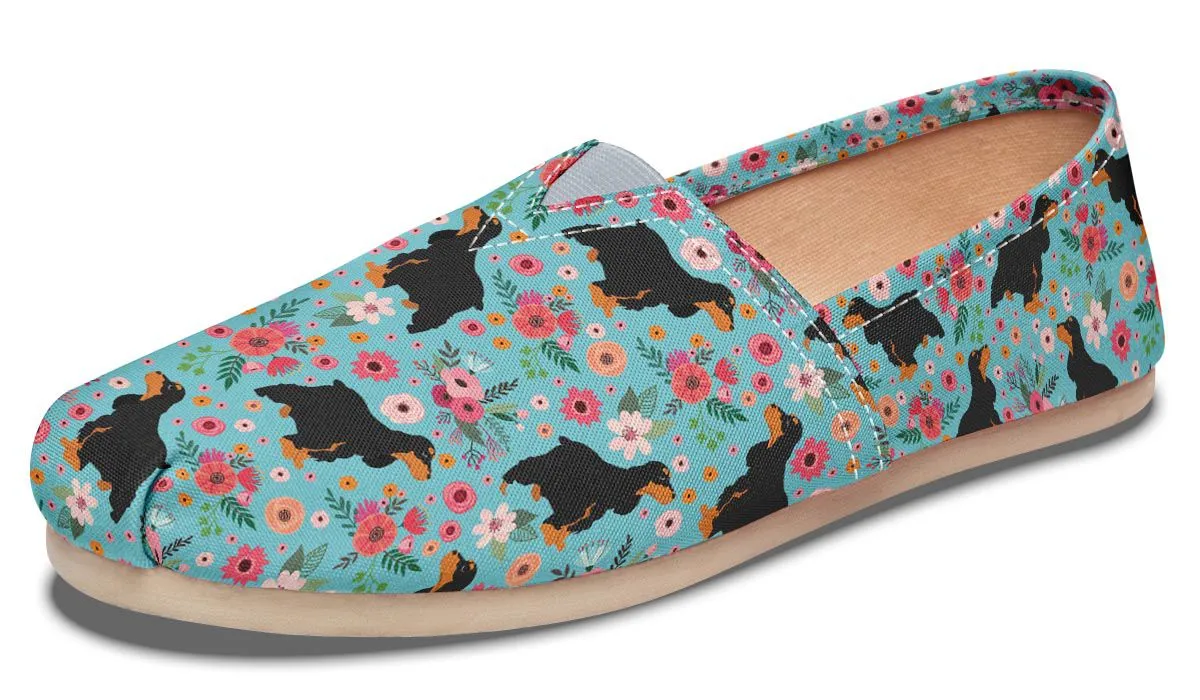 Cocker Spaniel Flower Casual Shoes