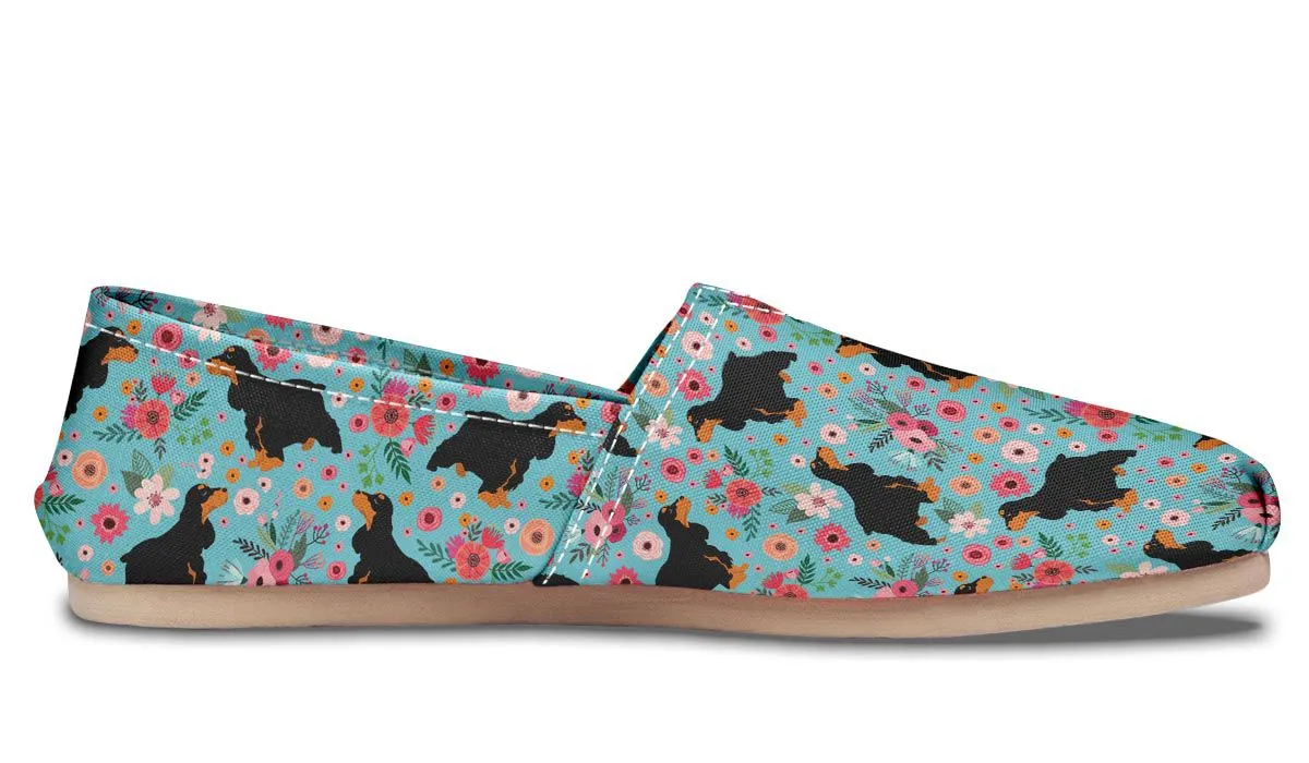 Cocker Spaniel Flower Casual Shoes