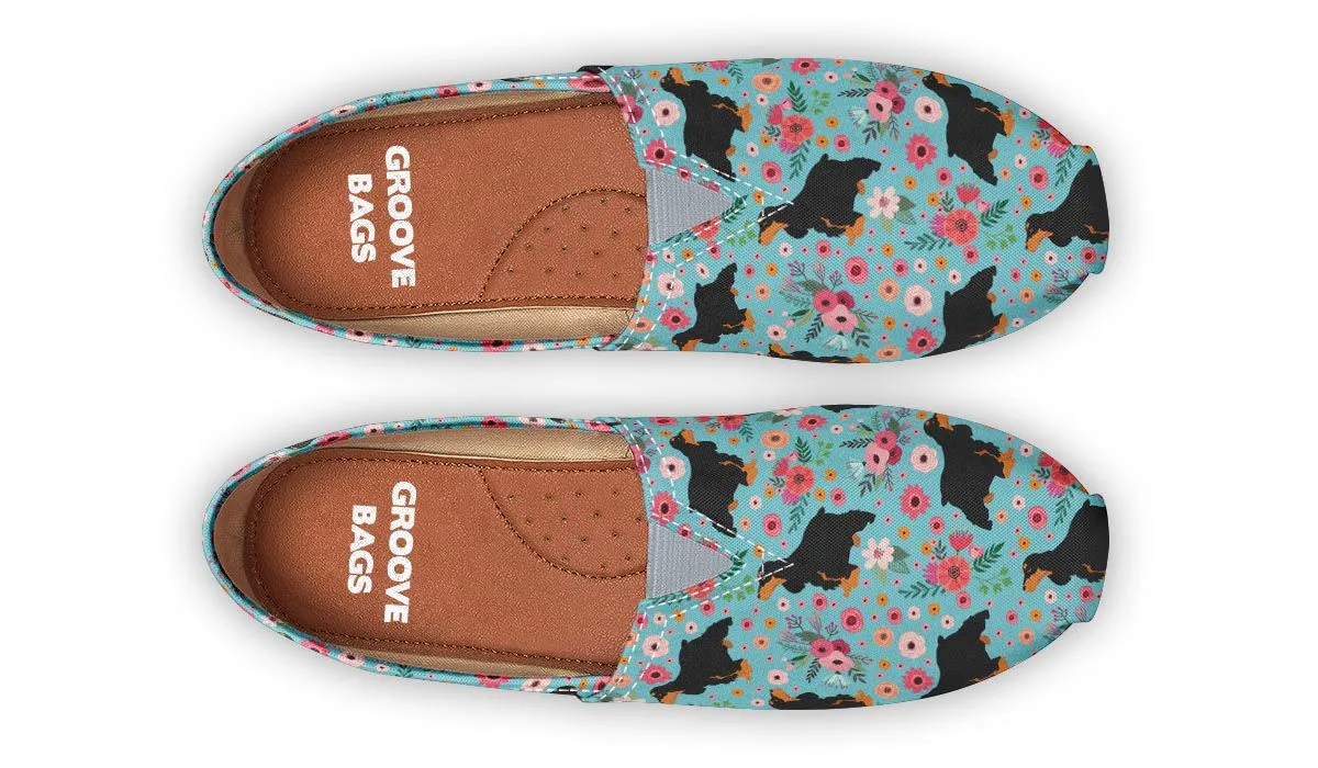 Cocker Spaniel Flower Casual Shoes