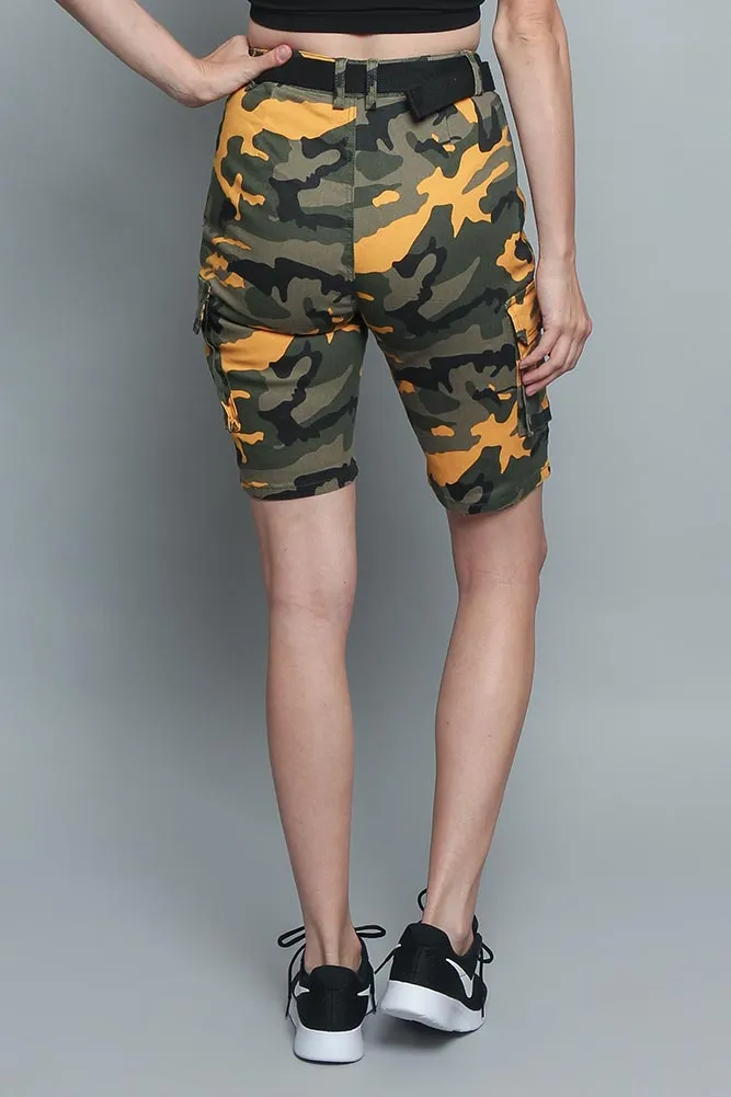 Color Camo Cargo Shorts