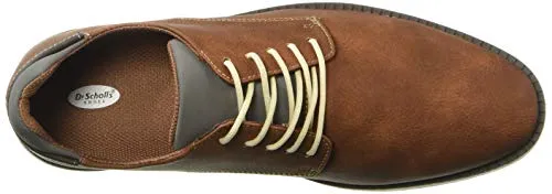 Dr. Scholl's mens Sync Oxford, Dark Tan, 10.5 Wide US
