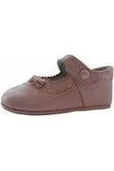 Dressy Pink Leather Soft Sole Baby Girl Crib Shoes with Bow