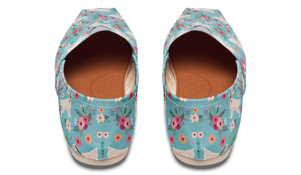 English Setter Flower Casual Shoes