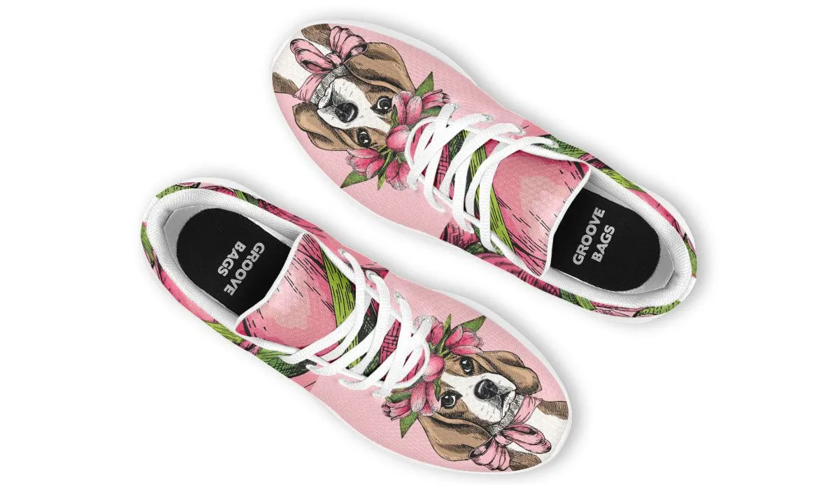 Floral Beagle Sneakers