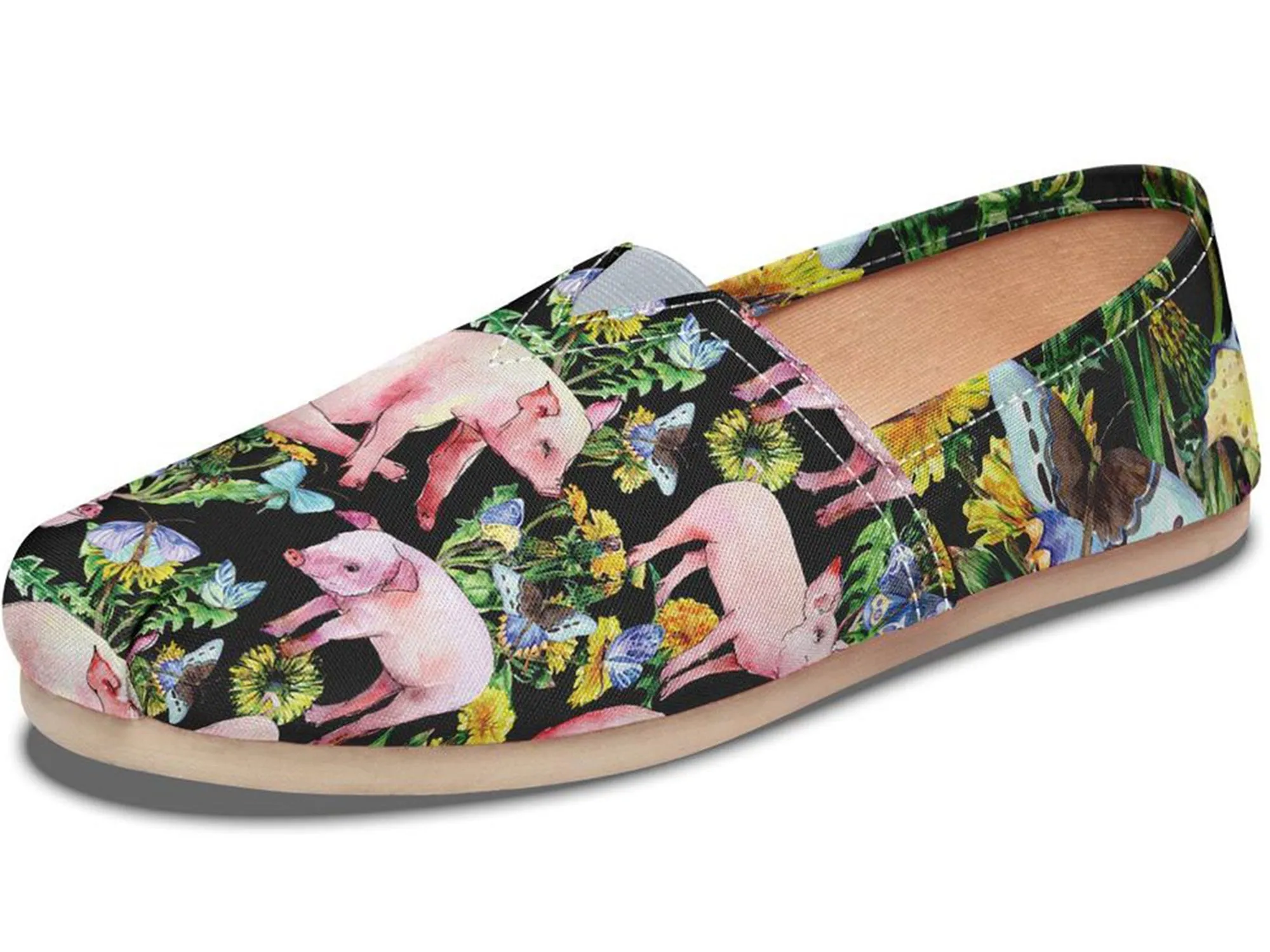 Floral Pig Casual Shoes