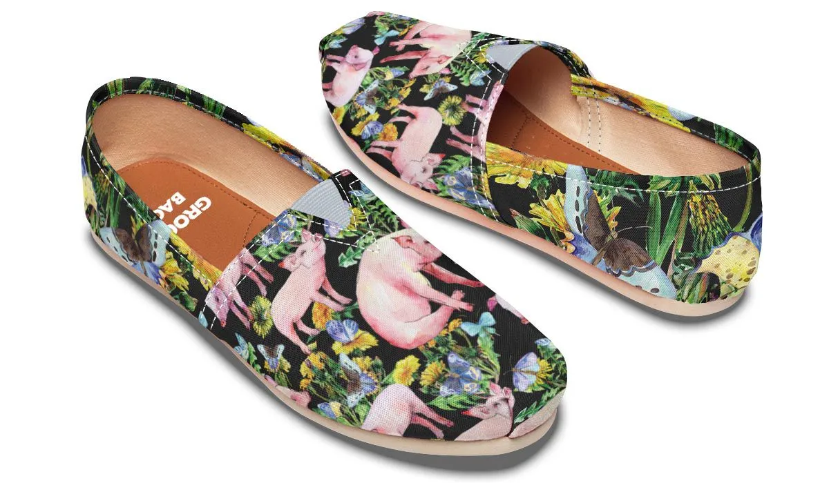 Floral Pig Casual Shoes