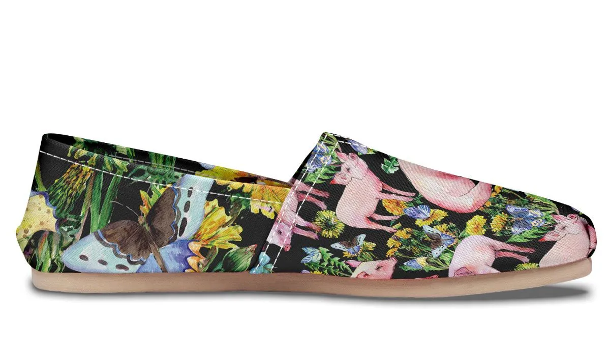 Floral Pig Casual Shoes