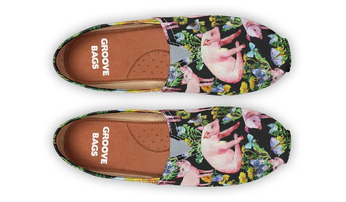 Floral Pig Casual Shoes