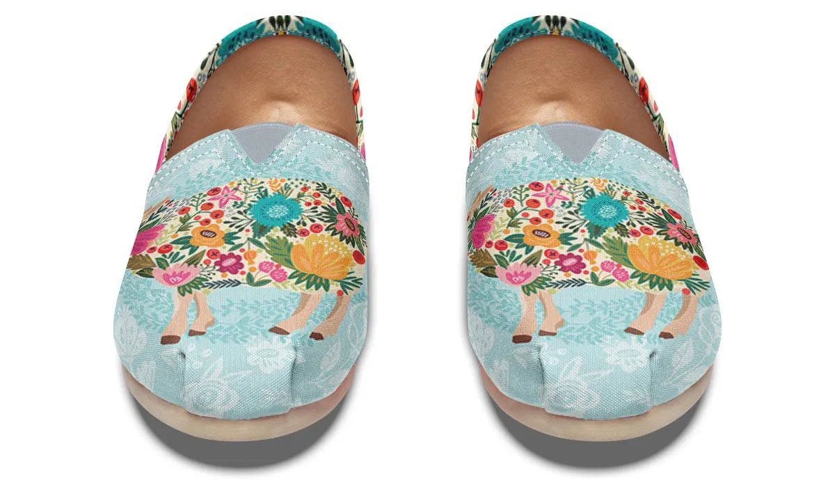 Floral Sheep Casual Shoes