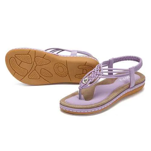 Handmade Knitting Elastic Sandals