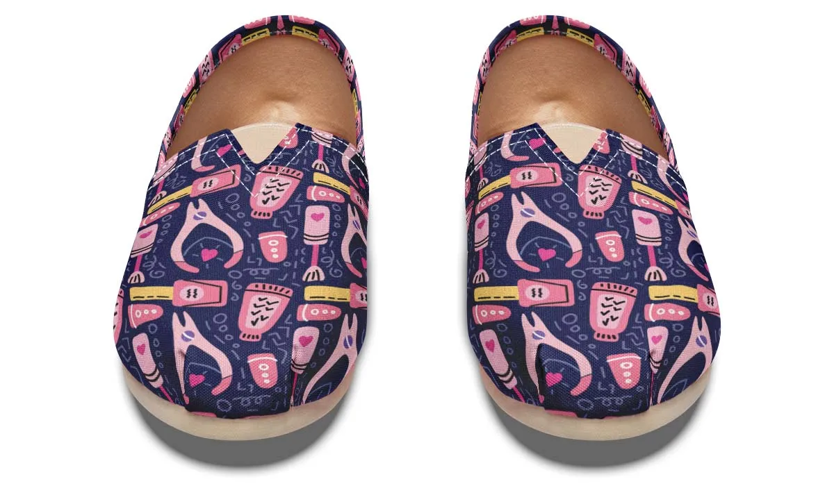 Nail Technician Pattern Casual Shoes