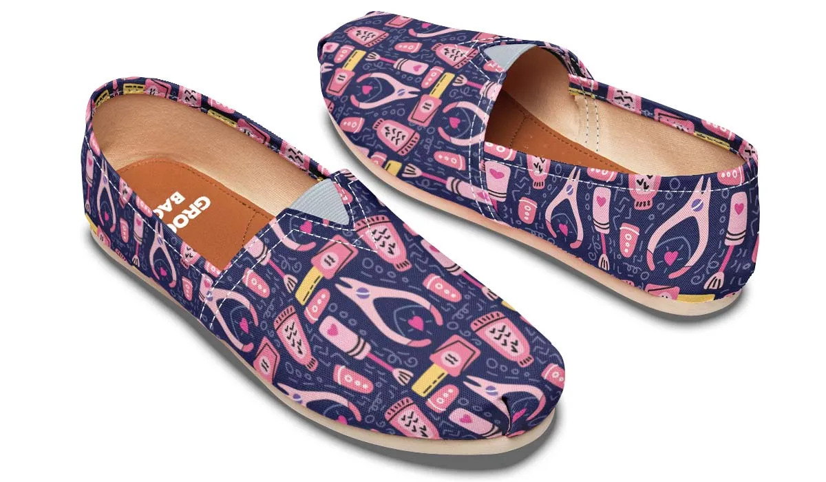Nail Technician Pattern Casual Shoes