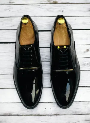 New Fashion Shiny Black Dress Party Wear Shoes for Men