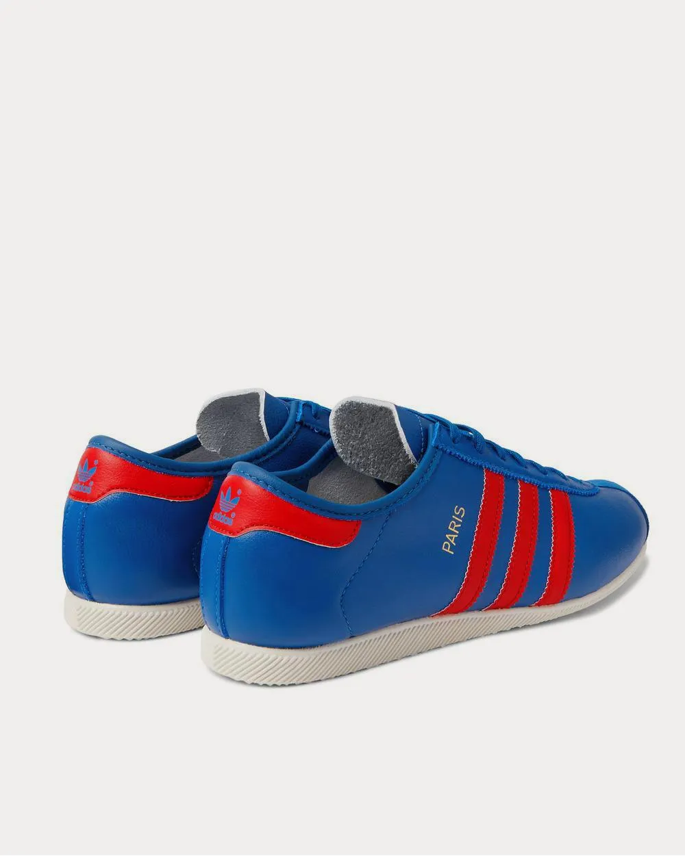 Paris Suede-Trimmed Leather  Blue low top sneakers