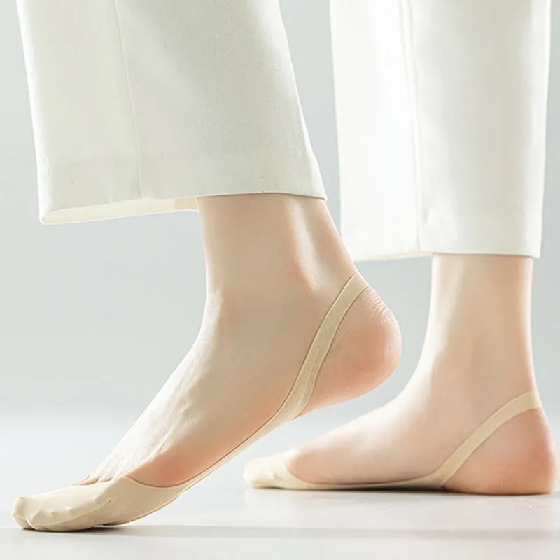 Plus Size Solid Color Padded Half No Show Socks(8 Pairs)