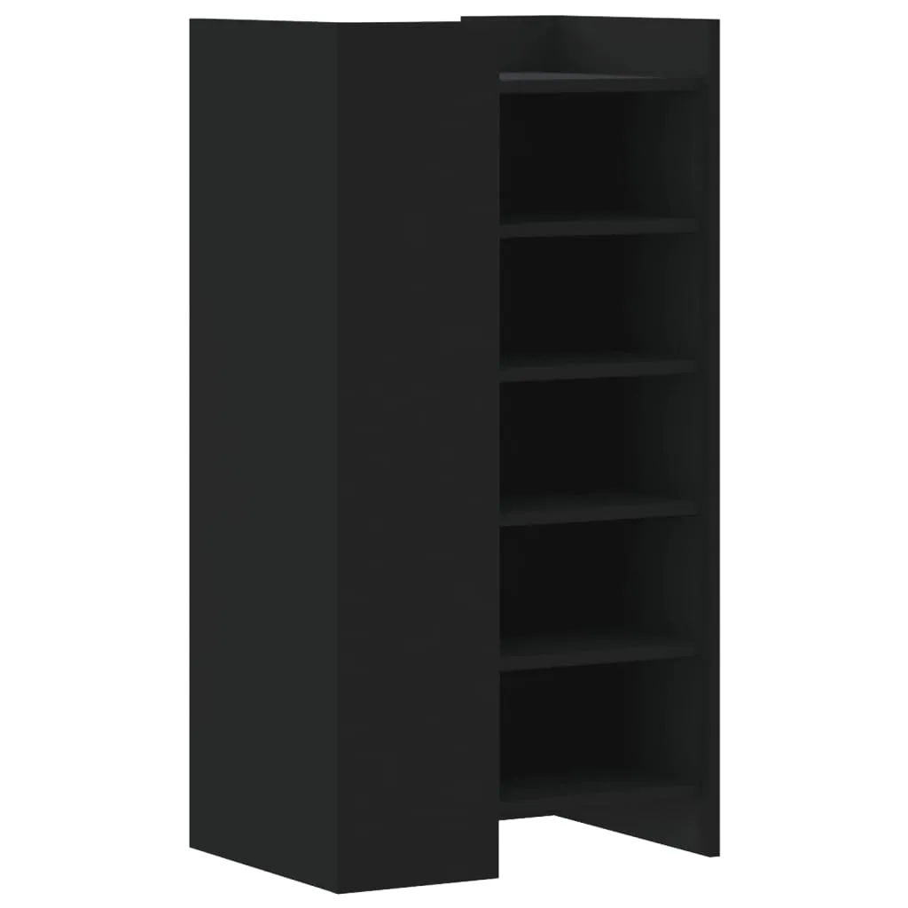 Shoe Cabinet Black 52x37.5x100 cm Engineered Wood