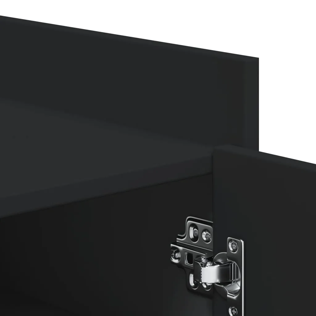 Shoe Cabinet Black 52x37.5x100 cm Engineered Wood
