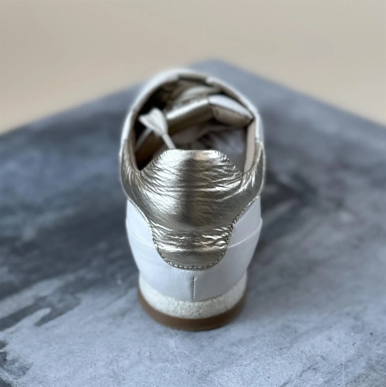 Sneakers Tropic Burro - Pegaso Platino - White w/Gold