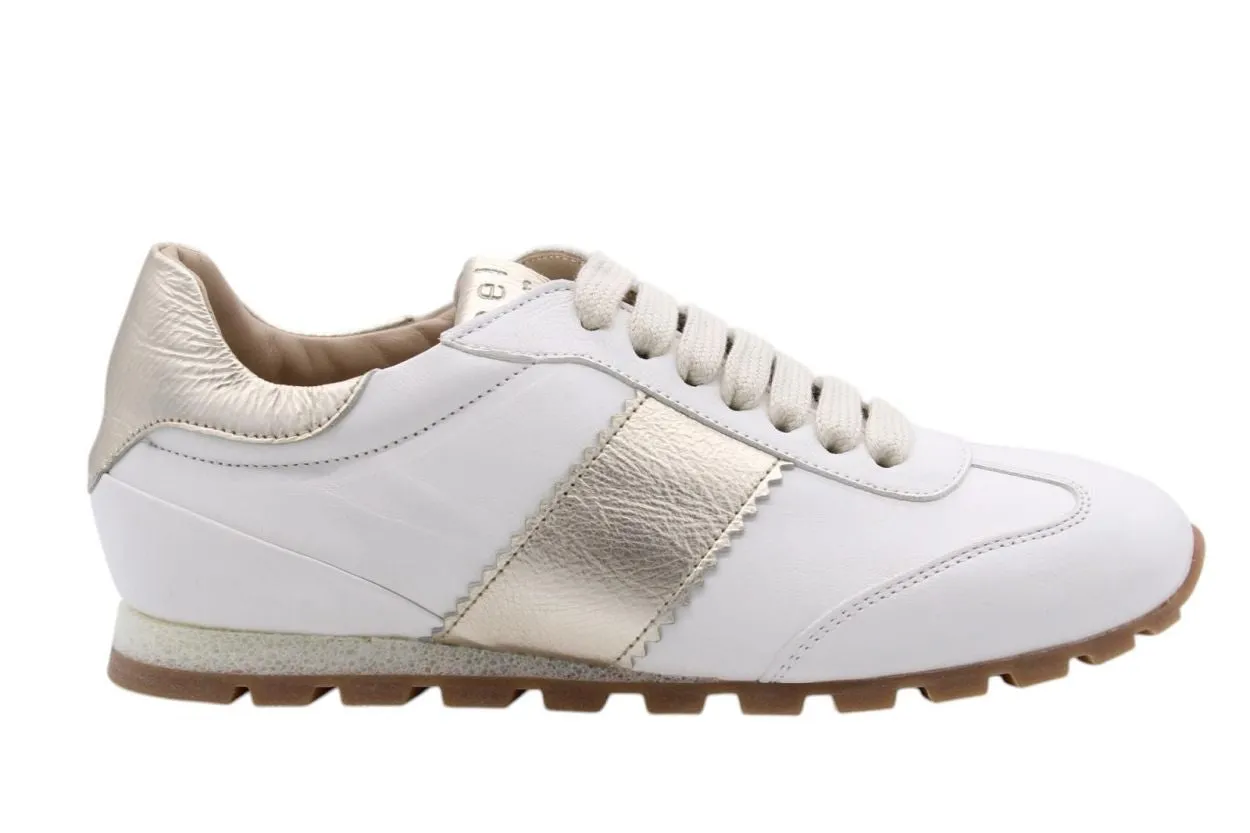 Sneakers Tropic Burro - Pegaso Platino - White w/Gold