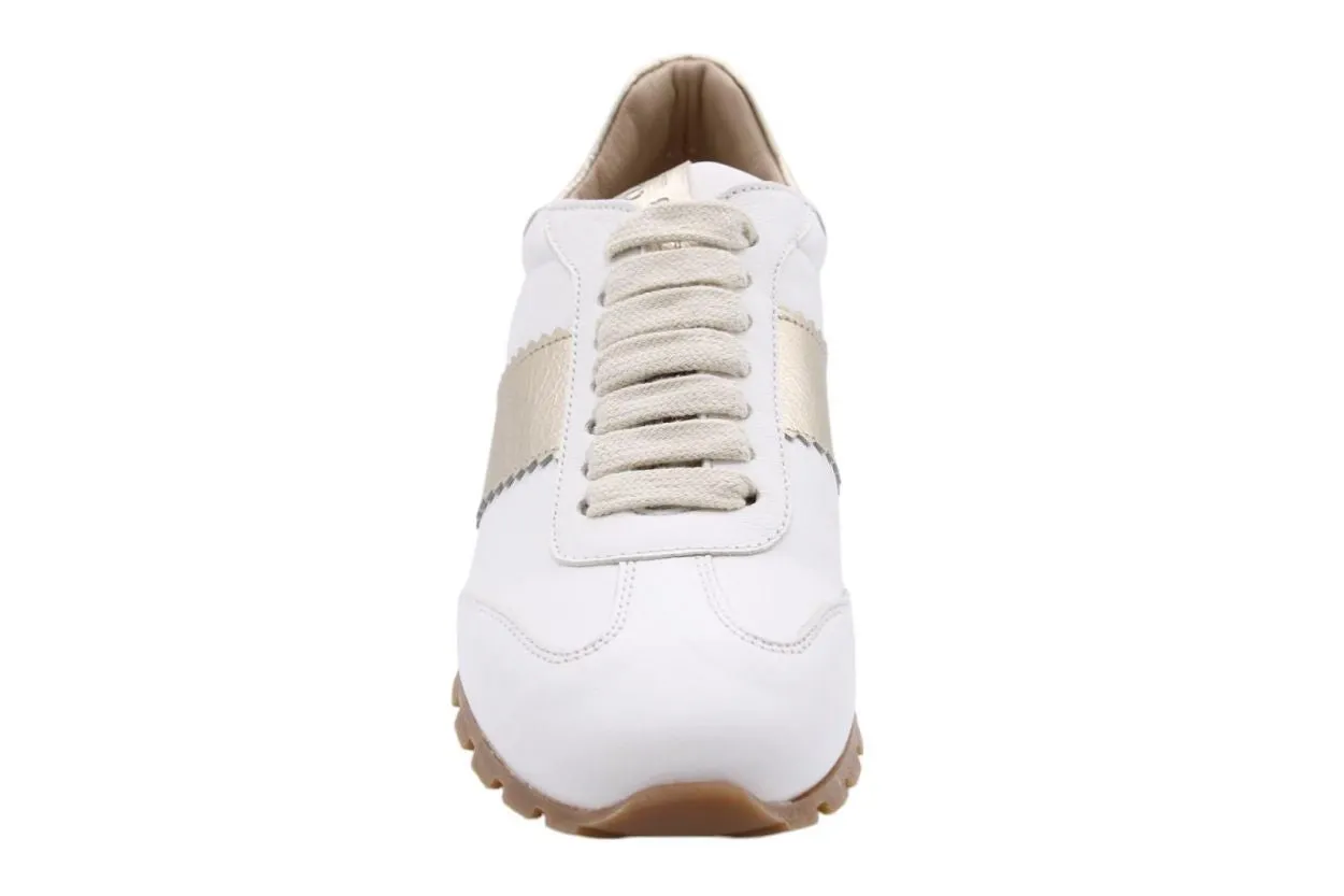 Sneakers Tropic Burro - Pegaso Platino - White w/Gold