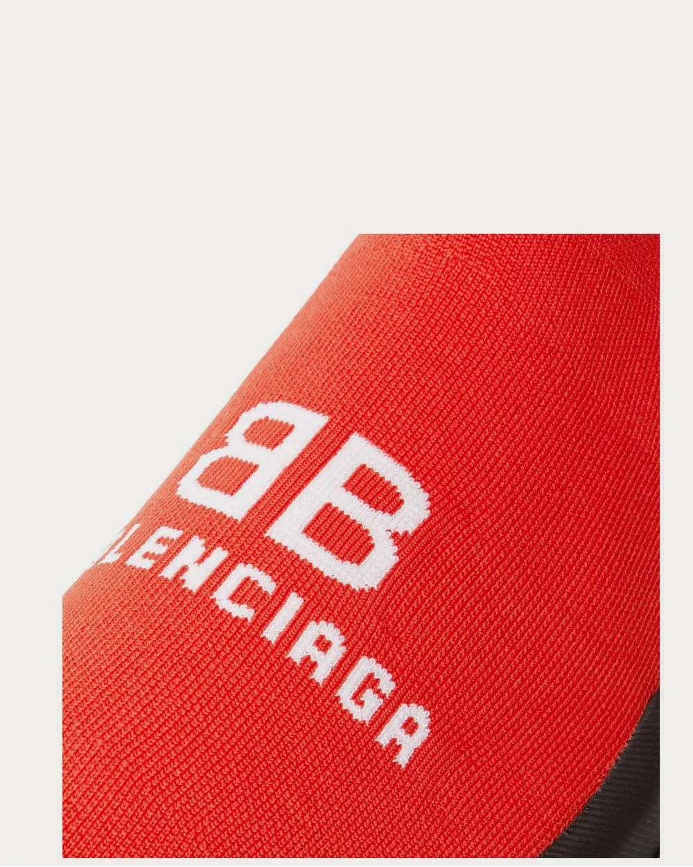 Speed Sock Logo-Print Stretch-Knit Slip-On  Red high top sneakers