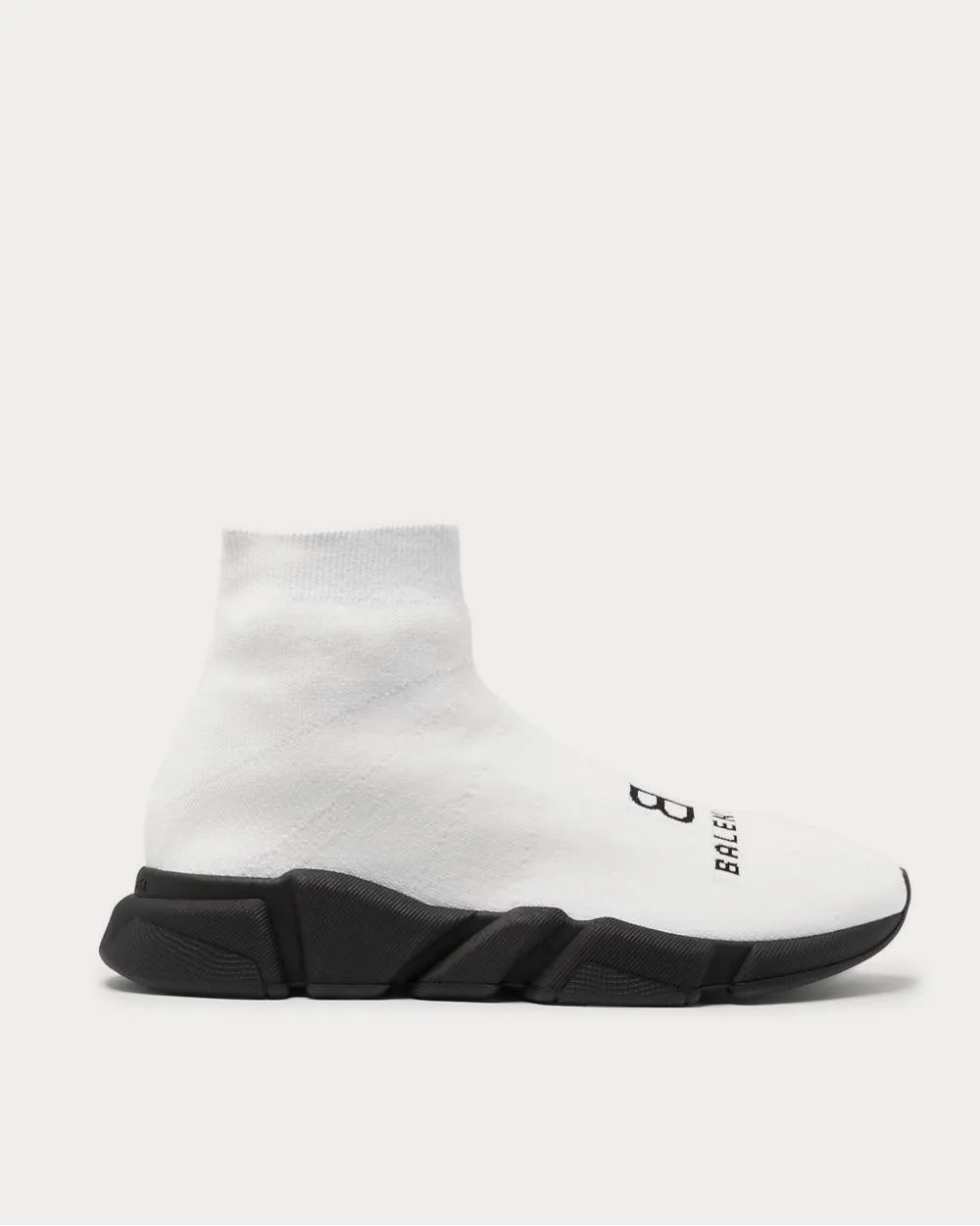 Speed Sock Logo-Print Stretch-Knit Slip-On  White high top sneakers