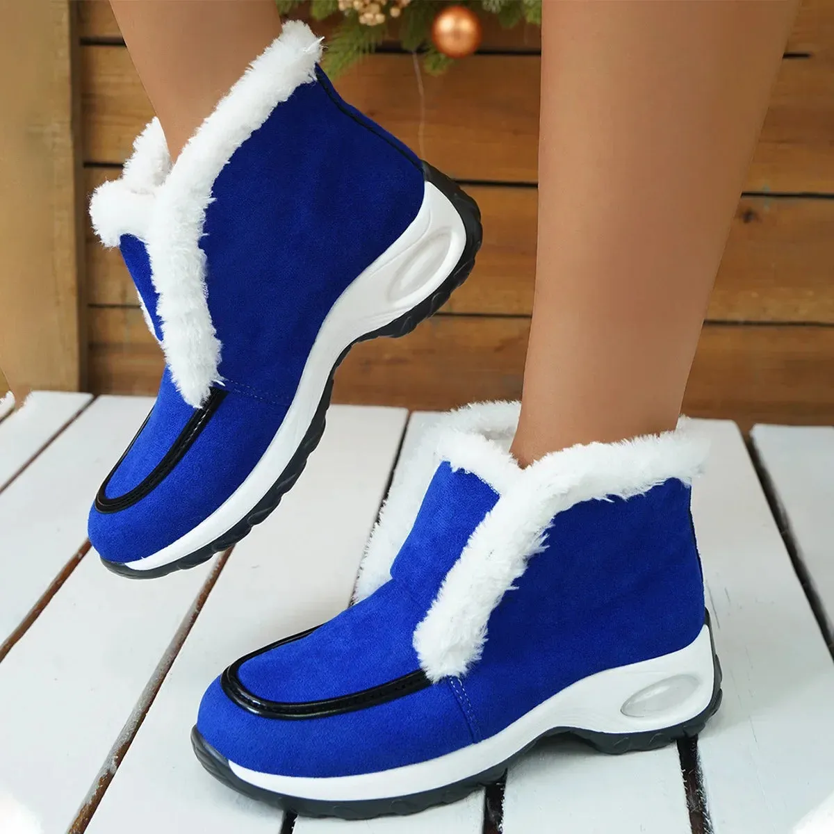 Vegan Leather Casual Ankle Boots