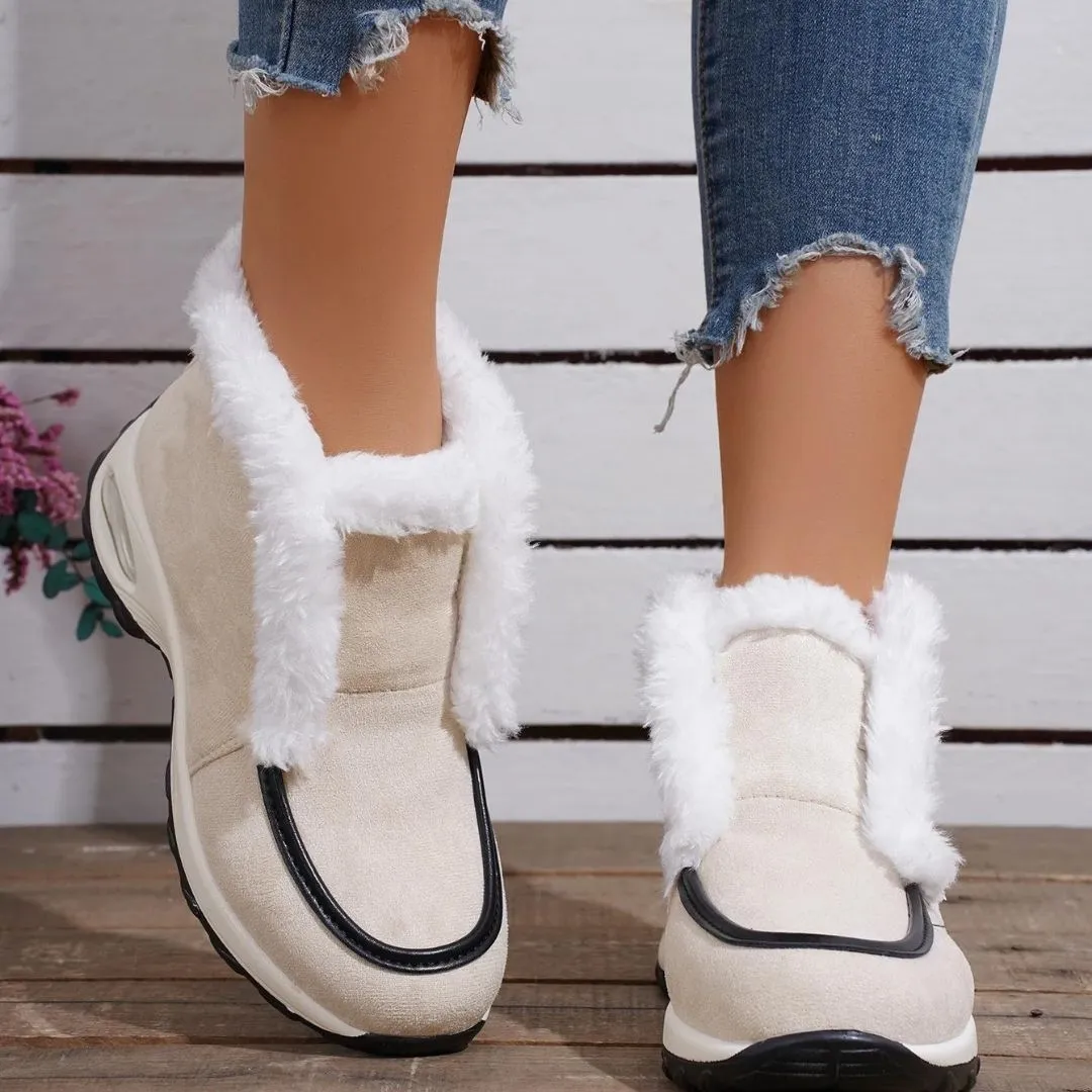 Vegan Leather Casual Ankle Boots