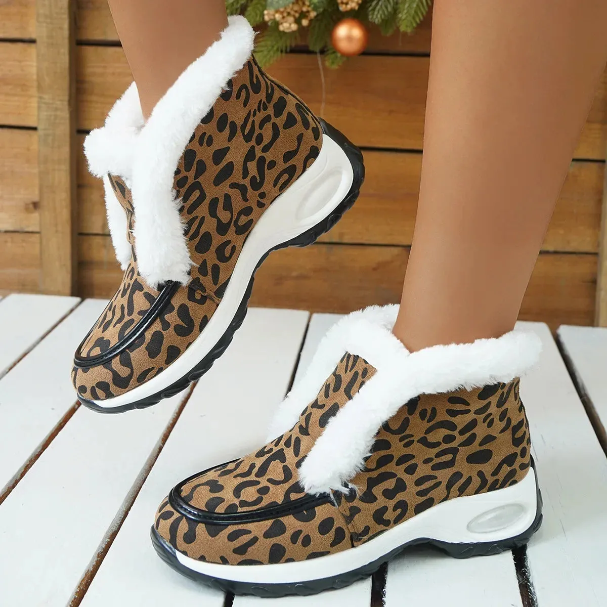 Vegan Leather Casual Ankle Boots