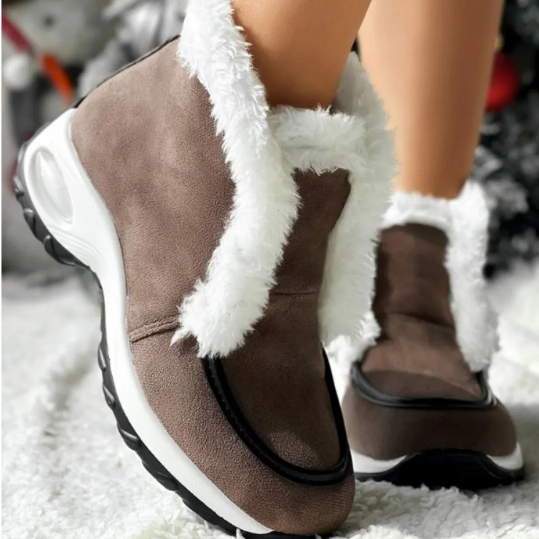 Vegan Leather Casual Ankle Boots