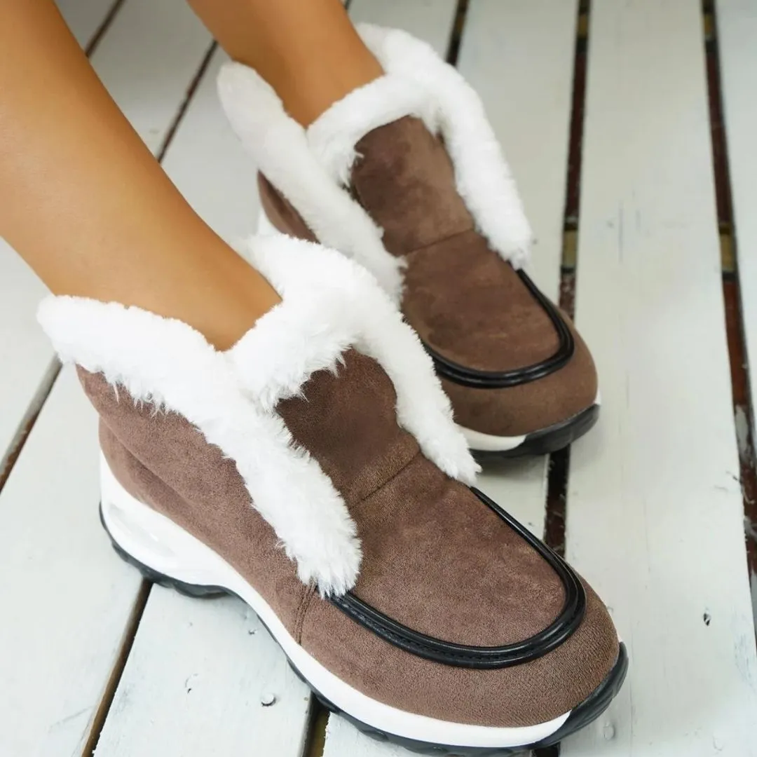 Vegan Leather Casual Ankle Boots