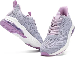 Women'S Running Sneakers Tennis Shoes - Slip on Walking Casual Breathable Air Cushion Fashion Lightweight Shoes for Women Purple